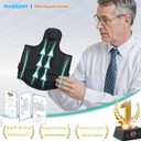 Back Brace Posture Corrector for Men & Women, Upgraded Full Back Support with Adjustable Shoulder Straightener and Waist Support Straps, Breathable Back Brace for Office Work, Long Sitting & Daily Wear, Comfortable Posture Support for Upper & Lower Back X-Small (Black, XS)