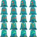 Shappy 20 Pieces Drawstring Dinosaur Party Favor Bags Dino Gifts Treat Bags 5 Styles for Kids Dinosaur Birthday Baby Shower Party Supplies Candy and Snacks School Travel Storage Bag