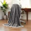 Electric Heated Blanket Twin Size 62x84 Inch - Super Soft Flannel, 10 Heat Settings, 1-12H Auto Shut Off, Machine Washable, Safe for Overnight Use(Light Grey)
