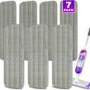 7 Count Reusable Mop Pads for Swiffer PowerMop -MEXERRIS Microfiber Wet Mops Refills PowerMop Pads Machine Washable Hard Wood Floor Mop Pads Replacement for 13''-15'' Spray Floor Mops (Gray)
