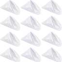 White Cloth Napkin Set of 12,Satin Dinner Napkins Cloth Washable,Reusable Napkin for Everyday Use Dining Table,Restaurant,Wedding,Thanksgiving and Christmas 20" x 20" White