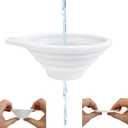 Discreet Kidney Stone Strainer [1 Pack], Collapsible Compact 4 Urine Strainer, Soft Silicone Funnel with Stainless Steel Fine Mesh Filter, Flat-Folding, Washable, Specimen Collection