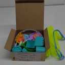 Beach Toys Sand Set for Kids, Collapsible Bucket and Shovels with Mesh Bag, Molds, Flags, Sandbox Kids Toddlers, Travel (Tavel Size)