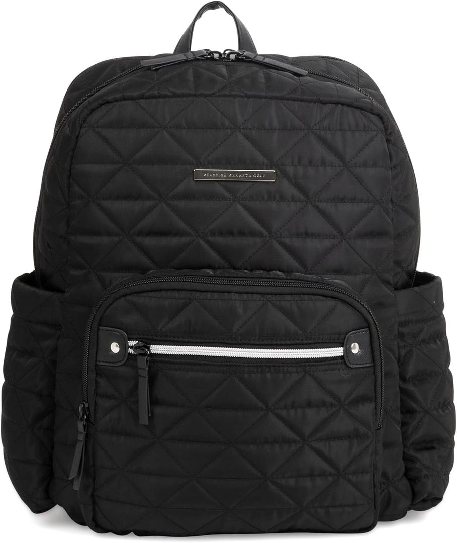 Kenneth Cole REACTION Emma Women's Backpack 15" Laptop Bag for Work, High School, College, Travel, Black Diamond