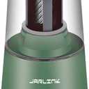 JARLINK Electric Pencil Sharpener, Heavy-Duty Helical Blade to Fast Sharpen, Auto Stop for No.2/Colored Pencils(6-8mm), AC Adapter/Battery Operated in School Classroom/Office/Home (Green)