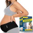 ChongErfei Pregnancy Belly Band Maternity Belt Back Support Abdominal Binder Back Brace - Relieve Back, Pelvic, Hip Pain for Pregnancy Recovery(Black,One Size)