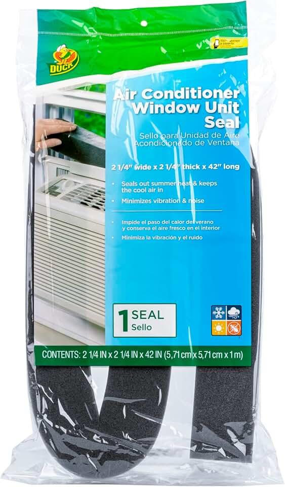 Duck Brand Window Air Conditioner Insulating Strip Seal, 2.25-Inch x 2.25-Inch x 42-Inch, 284423