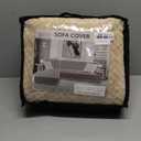 ZNSAYOTX Sectional Couch Covers, Stretch Jacquard Slipcovers with Elastic Bottom for L-Shape Sectional Sofa, 2 Pcs Pet Friendly Modular Sofa Protector (3 Seat Couch + 3 Seat Chaise, Light Beige)