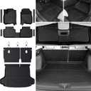 Floor Mats Set for 2023-2025 2026 Honda HR-V, All Weather TPE Backrest Mat Trunk Mat Cargo Liner Door Sill Guards Accessories for HRV (Floor Mats Set)