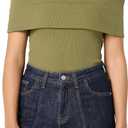 The Drop Women's Jan Off The Shoulder Knit Top (XX-Large, Martini Olive)