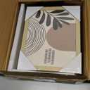 Art3d Framed Boho Wall Art Set of 4 for Wood Aesthetic Wall Decor for Living room Kitchen Hallway Bedroom, Neutral Botanical Wall Prints (10 x 8", Beige)