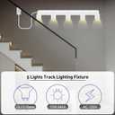 Track Lighting Plug in, 30" LED Track Light Fixtures Ceiling, White 5 Way Spotlight, Rotatable Head, Plug Wall Lights with 14.8FT Cord, Ceiling Lighting for Kitchen Hallway Bar(GU10, NO Bulb)