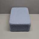 CAROLMADE Small Foot Stool Ottoman Footstool with Legs Under Desk Footrest for Living Room Bedroom and Office, Soft Blue (11"D x 15.4"W x 8.3"H)