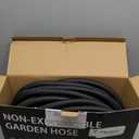 Garden Hose 100FT Non-Expanding, Lightweight Hose With 10-Function Nozzle, Leak-Proof No-Knot, Easy to Carry, Wear-Resistant, Sturdy 3/4GHT Flexible Water Hose for Outdoor (Black with Nozzle)