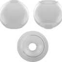 3 Pack Clear Glass Globe Shade Fixture Replacement, 5.11 Inch Diameter, E26 Base 1-5/8 Inch Fitter, Glass Globe Lampshade Cover for Pendant Wall Sconce Chandelier Vanity Light (Clear, 5.11 Inch)