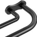 Double Curtain Rod 34-60 Inch, Black Wrap Around Blackout Dual Curtain Rods for Windows, Adjustable Heavy Duty Curved Spliced Room Darkening Double Rods, All Metal, Aluminium Bracket