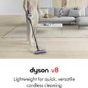 Dyson V8 Cordless Vacuum, Cleans Hard Floors and Carpets, Detangles, Converts to Handheld, 115AW, 2 Power Modes, Up to 40 Minutes