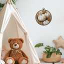 Giosve Vintage Rustic Fall White Pumpkin Round Wall Art Canvas Framed Poster, Farmhouse Autumn Pumpkin Maple Leaf Hanging Wall Sculptures for Kitchen Home Bedroom Living Room Decor, 10x10 Inch