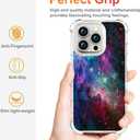 CCFUNCASE Compatible with iPhone 16 Pro Case Clear Cute for Women - Rugged Phone Cases Funda Protector Cover Skin (Pink Galaxy Universe)