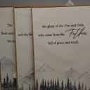 IARTTOP Extra Large Christian Bible Verse Framed Wall Art 24x36 Inch Set of 3 Jesus Catholic Biblical Scripture Canvas Wall Decor Minimalist Grey Mountain Landscape Prints for Living room Dining room