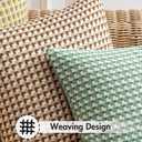 MIULEE Pack of 2 Outdoor Throw Pillow Covers Decorative Farmhouse Square Waterproof Pillows for Tent Patio Garden Balcony Sofa, 18x18 Inch Brown