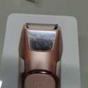 Body Groomer for Women: Pubic Hair Razor with Mirror & LED Light, Bikini Trimmer with Travel Lock - IPX7 Waterproof Use for Legs/Underarm - Dusty Pink