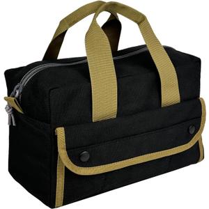 Hannibal Tactical Tool Pouch Bag with Easy Lift Handles, Portable Tool Tote Organizer with Multi-Pocket and Wide Mouth Design, Black/Coyote