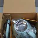 Hazel Quinn Retro Electric Kettle - 1.7 Liters / 57.5 Ounces Tea Kettle with Thermometer, All Stainless Steel, 1200 Watts Fast Boiling, BPA-free, Cordless, Automatic Shut Off - Mint Green