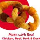 Country Kitchen Rawhide Free Kabob Rings 4 Flavor Variety Pack, 5 Count | Protein Dog Treats,Made with Real Chicken, Beef, Pork, and Duck, Chewy, Airy Texture (EXP 07/25/27)