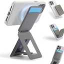 MOFT Phone Tripod Wallet, 3 in 1 Phone Stand MagSafe, NFC-Supported Magnetic Phone Wallet, MOVAS Vegan Leather Adjustable Card Holder, Taupe