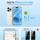 for iPhone 14 Pro Max Screen Replacement, 6.7 Inch Full HD LCD and Touch Digitizer Assembly Includes Repair Toolkit, Waterproof Adhesive, and Tempered Glass Screen Protector