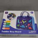 hahaland Busy Board for Toddlers - Montessori Toys Preschool Learning Activities with Life Skills, Alphabet, Number, Shape, Color, Animal, Weather - Toddler Boy Learning Educational Toys, Travel Toys