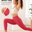 Blue Breath Leggings for Women - High Waisted Yoga Pants Tummy Control Full Length Buttery Soft for Workout Athletic (Red, S)