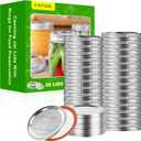 56PCS Canning Lids with Rings For Mason Regular Mouth, Jars Lids With Rings/Bands Mason Jars For Canning Food Fruits DIY Food Grade Material(70mm, 28Lids + 28Rings for Regular Mouth Jar)