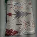 Christmas Pillow Covers - 20x20 Set of 2 Linen Pillowcase Geometric Colorful Christmas Tree Throw Pillows Winter Farmhouse Holiday Decor Cushion Covers for Couch & Sofa