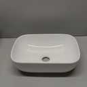 J-FAMILY 14.5'' x 10'' Bathroom Small Vessel Sink Above Counter White Porcelain Ceramic Sink Bowl Small Vanity Sink Lavatory Wash Basin