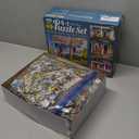 Bits and Pieces 4 Jigsaw Puzzle Set 1000 Piece Puzzles for Adults, 4-in-1 Welcome Home Set - Large 20" x 27" Jigsaw Puzzles 1000 Pieces - Americana Houses Porch - Random Die Cut Pieces No 2 are Alike