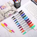 4 x Aodaer 72 Pack Permanent Markers 0.5mm Ultra Fine Point Markers, Waterproof Colored Pens, Quick-drying, Smooth Writing Markers for Home Office School Supplies, Works on Wood, Plastic, Metal