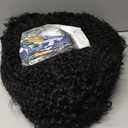 quickwig Curly Half Wig 3 In 1 Seamless Long Half Wigs for Black Women Kinky Curly Half Wig Glueless Shaggy Waves Flip Over Wigs Ready to Go Synthetic Headband Wig 20 Inches Black Color