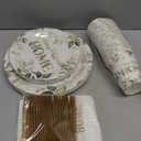 Zubebe 120 Pcs Housewarming Party Tableware Home Sweet Home Plates and Napkins Disposable Sets Rustic Leaves Floral House Warming for New House Wedding Party Supplies Serve 24 Guests(Classic Style)