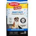 Glad for Pets XL Charcoal Training Pads, Activated Carbon Odor Control with Heavy Duty Leak-Resistant Layers, Quick-Dry Quilted Top Surface, Indoor Potty and Crate Liner, 24 x 24 in, 30 Count