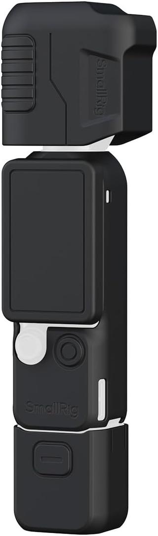 SMALLRIG Silicone Protective Case for DJI Osmo Pocket 4, Modular Multi-Directional Protection, Soft Silicone Material, with Tempered Glass Screen Protector and Wrist Strap - 6007