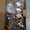 2 Inch Casters, ASHGOOB Caster Wheels with Side Brake, Locking Casters Set of 8, Industrial/Furniture Swivel Plate Caster Wheels for Workbench and Carts, Orange Polyurethane (PU) Castors (8 Pack)