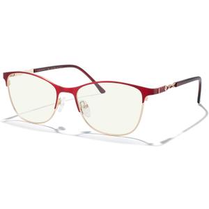 MERRY'S Women Reading Glasses Blue Light Blocking Glasses for Women Computer Reading Glasses (Red-52mm)