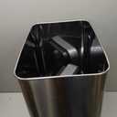 EKO Mirage-T 50 Liter / 13.2 Gallon Touchless Rectangular Motion Sensor Trash Can, Brushed Stainless Steel Finish