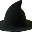 Witch Hat Halloween Witches Hat Adult Black Witch Hats for Women Girls Wide Brim Wizard Cap