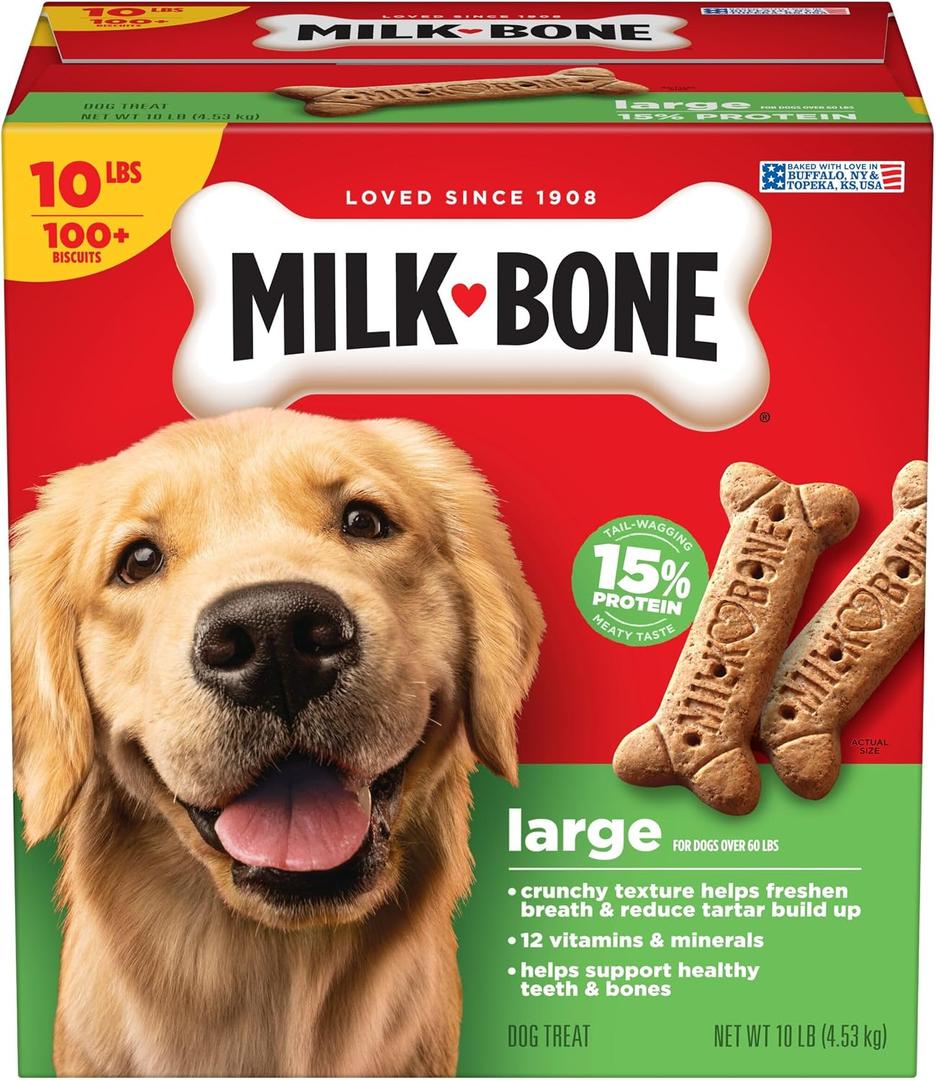 Milk-Bone Original Dog Treats Biscuits for Large Dogs, 10 Pounds (Packaging May Vary) (EXP 10/20/27)
