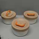 82oz Adults Thermo Food Jar For Hot Food 3 Tier Bento/Food Wide Mouth Insulated Stackable Food Containers Hot Cold lunch box for Work Office Outdoors Picnic (BLACK)