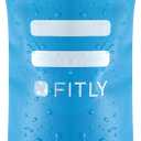 Soft Flask - Shrink As You Drink Soft Water Bottle for Hydration Pack - Folding Water Bottle Ideal for Running, Hiking, Cycling, Climbing & Rigorous Activity (13.5 Ounces, Blue)