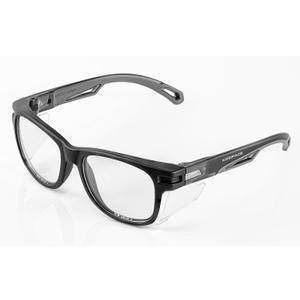 Koziface E52 Safety Glasses for Men and Women Stylish Black Light Work Protective Glasses Anti Fog Scratch Resistant with Side Shields Clear Lens No Slip Grips ANSI Z87.1 Certified Indoor/Outdoor